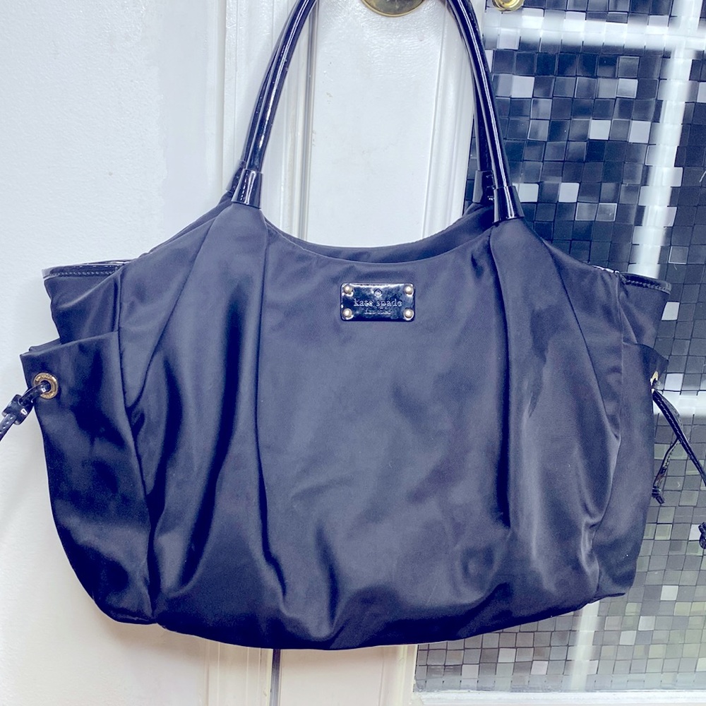 ♠️ Kate spade gorgeous black x large diaper stroller bag ♠️ - Picture 1 of 17